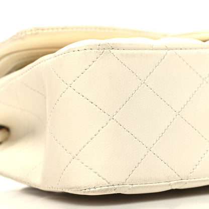 Chanel Lambskin Quilted Medium Double Flap White 9 of 13
