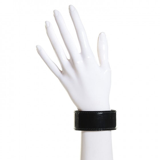 Louis Vuitton Patent Save It Bracelet 19 Black 2 of 14