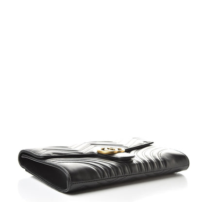 Gucci Calfskin Matelasse GG Marmont Clutch Black 4 of 10