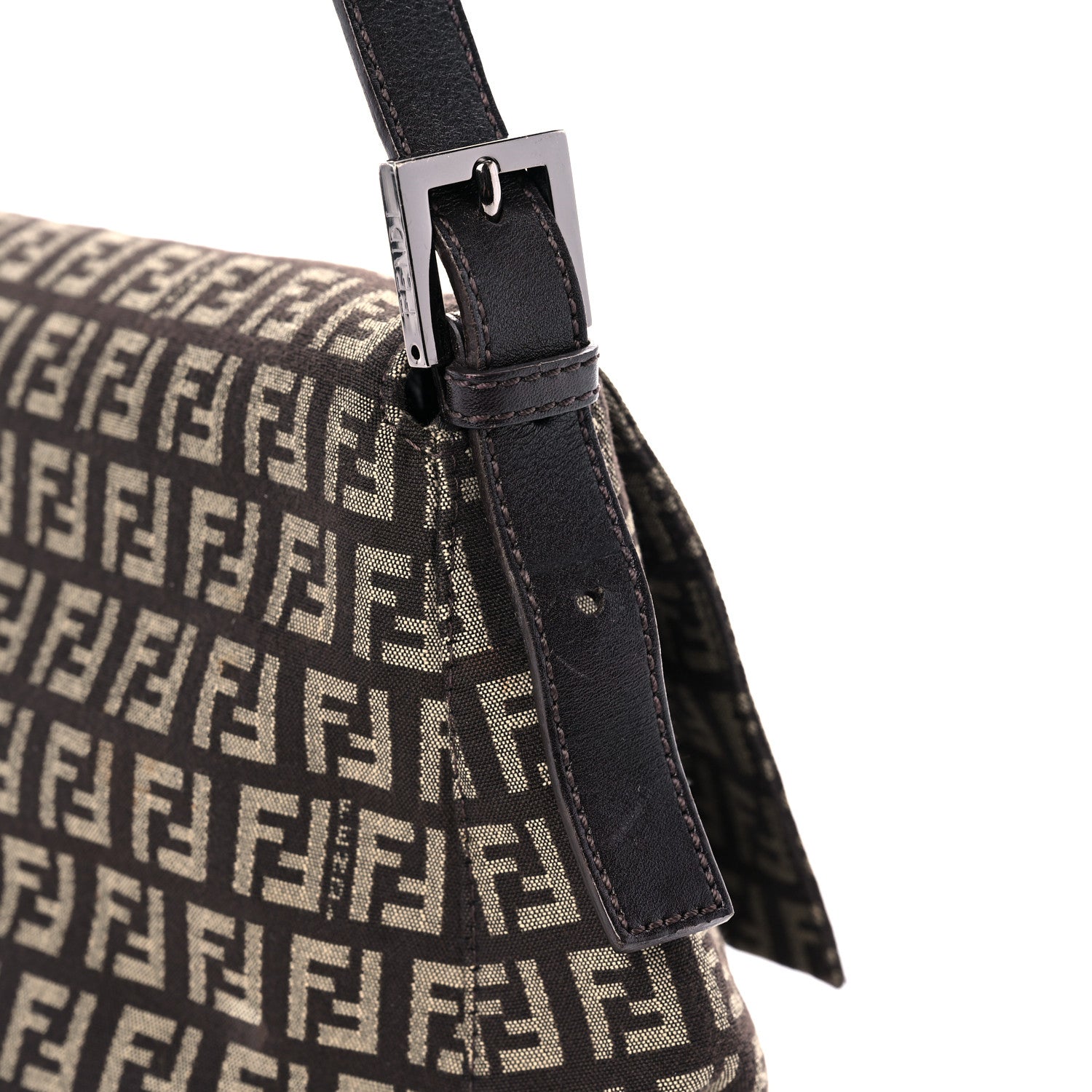 Fendi Zucchino Vitello Mama Baguette Testa di Moro Beige 14 of 17