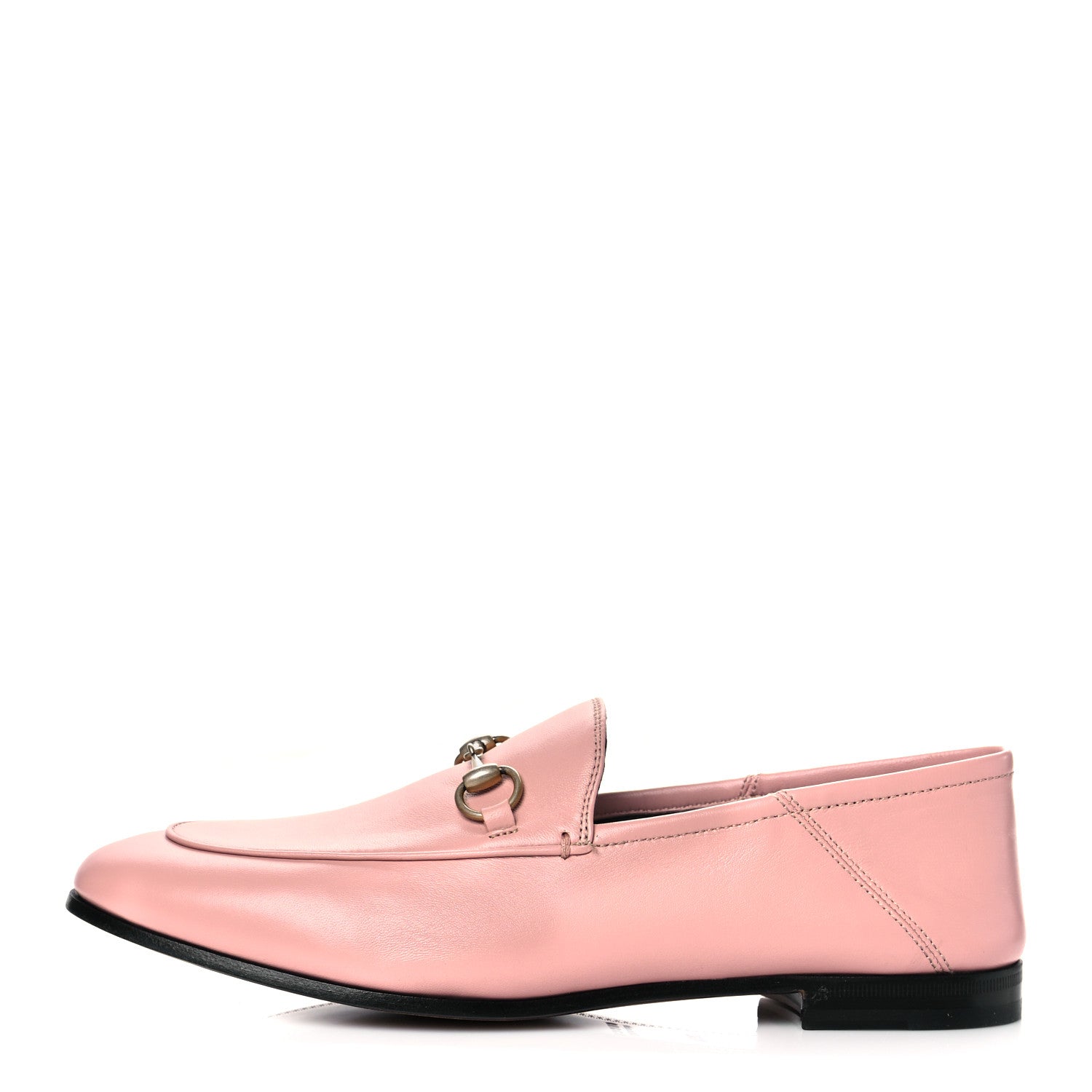 Gucci Lambskin Womens Brixton Horsebit Loafers 39.5 Perfect Pink 1 of 8