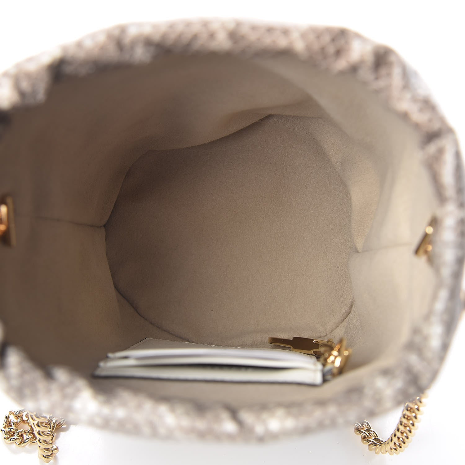 Gucci Snakeskin Mini Zumi Bucket Bag Grey 5 of 11