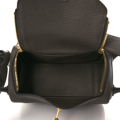 Hermes Taurillon Clemence Mini Lindy 20 Etain 5 of 10