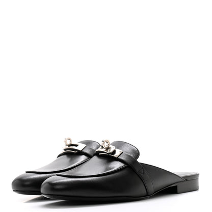 Hermes Goatskin Oz Mules 35 Black 3 of 9