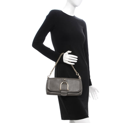 Gucci Calfskin Greenwich Chain Clutch Grey 2 of 7