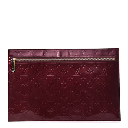 Louis Vuitton Vernis Pershing Square Clutch GM Rouge Fauviste 1 of 7