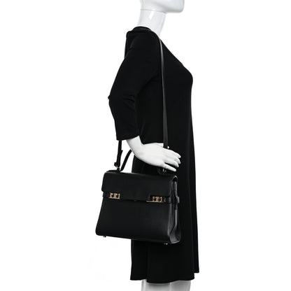Delvaux Calfskin MM Tempete Satchel Black 2 of 10
