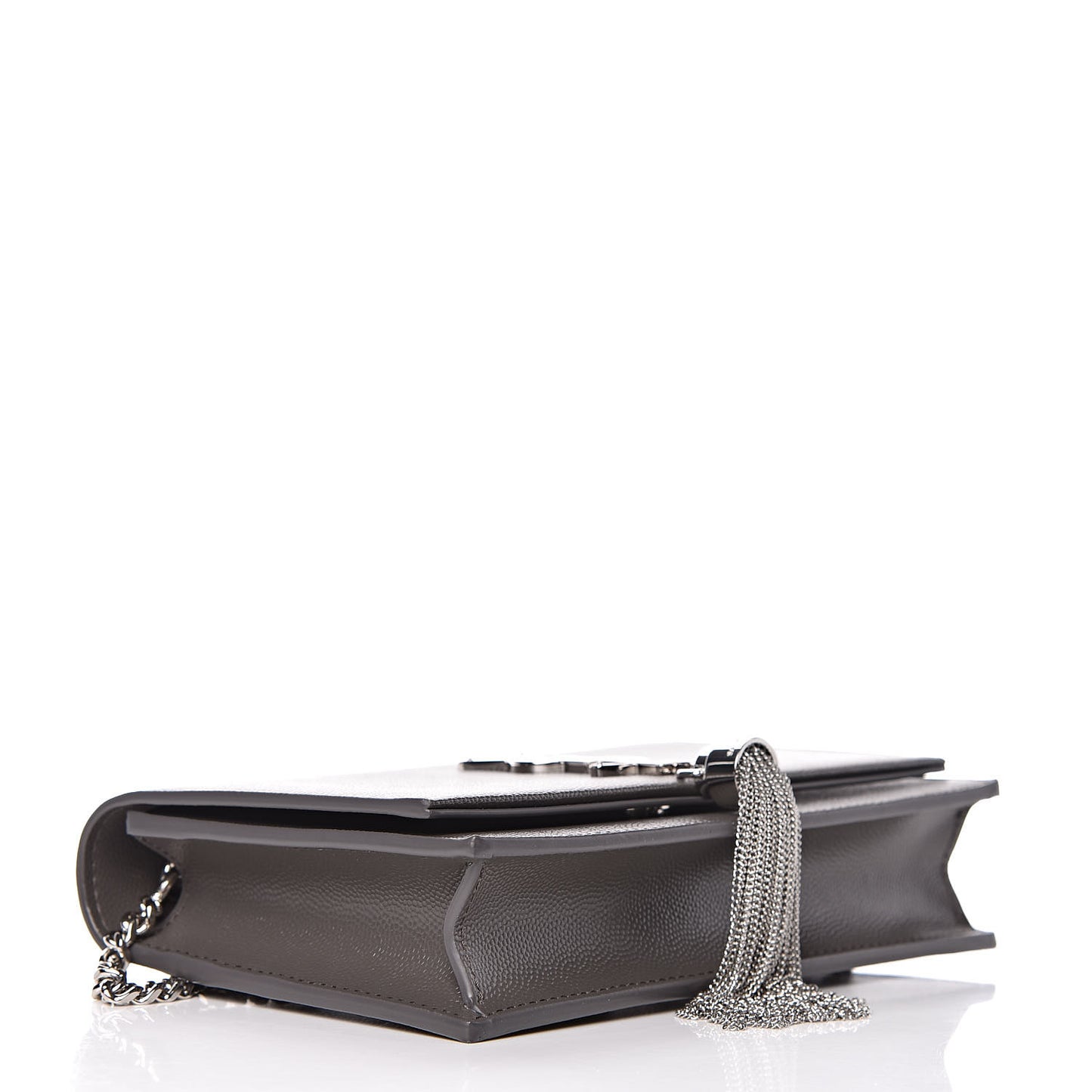 Grain De Poudre Small Classic Monogram Kate Tassel Chain Wallet Gray