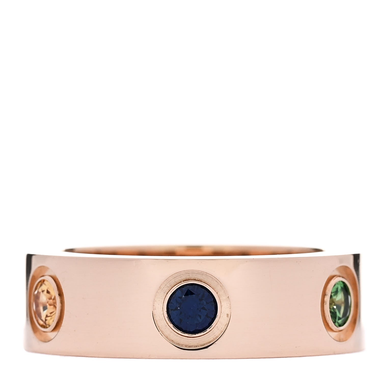 Cartier 18K Pink Gold Sapphire Garnet Amethyst 5.5mm LOVE Ring 47 4.25 3 of 5