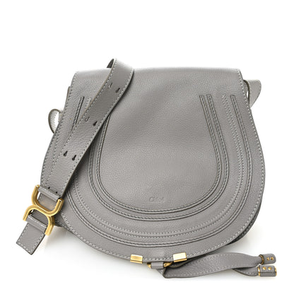 Chloe Calfskin Medium Marcie Round Crossbody Bag Cashmere Grey 1 of 15