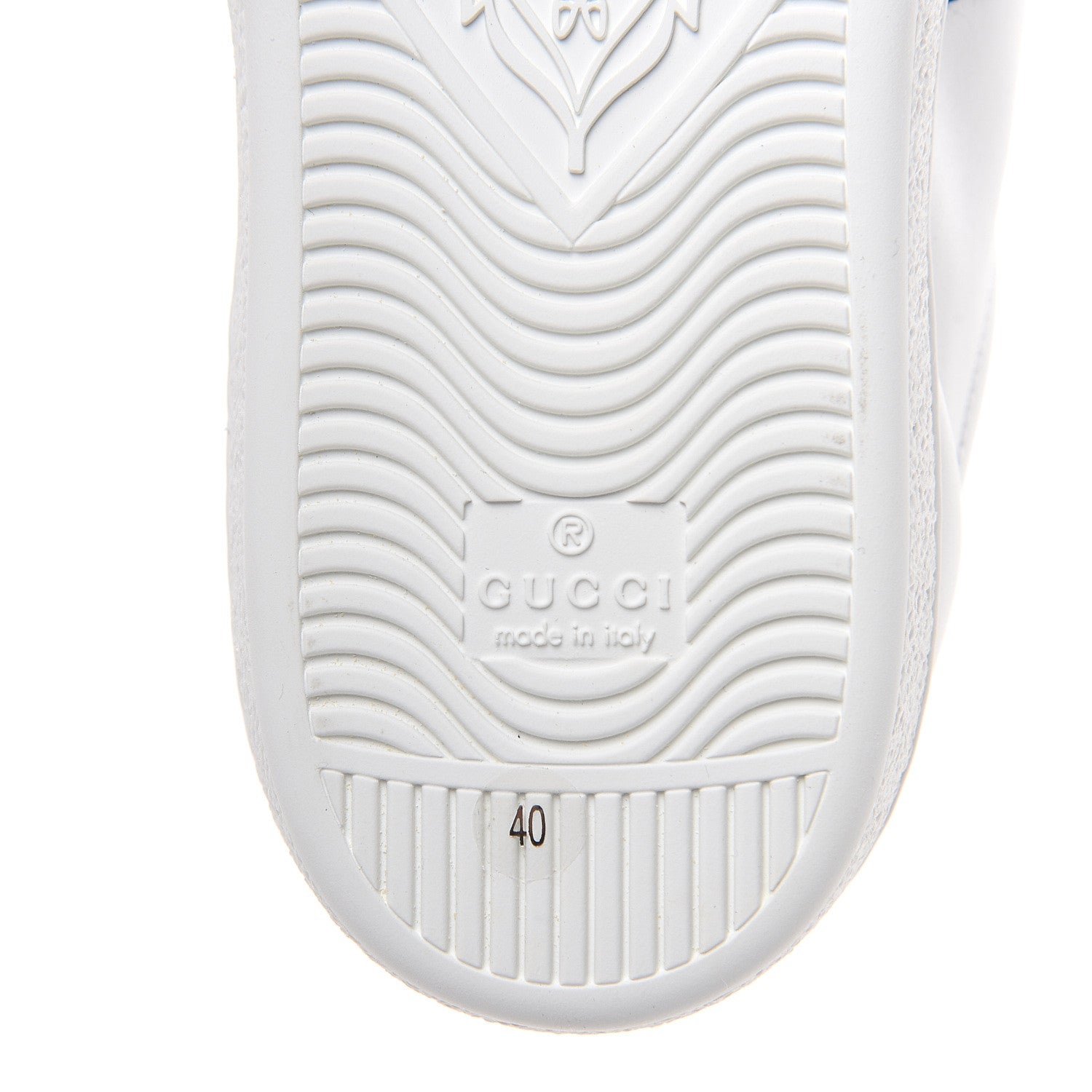 Gucci Calfskin Ayers Crystal Web Womens New Ace Pineapple Sneakers 40 White 7 of 10