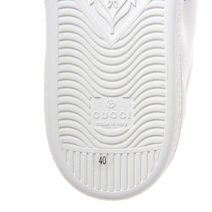 Gucci Calfskin Ayers Crystal Web Womens New Ace Pineapple Sneakers 40 White 7 of 10