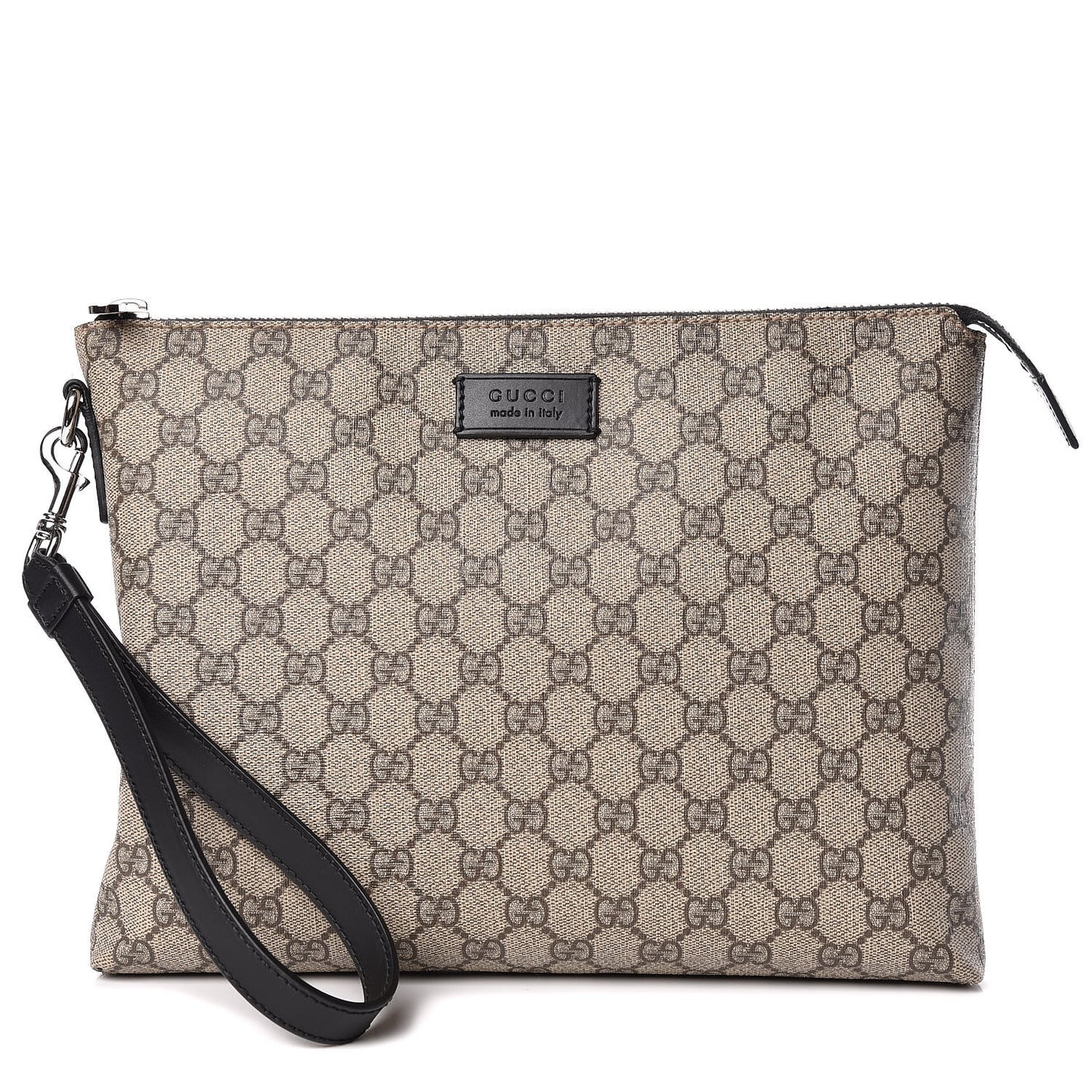 GG Supreme Monogram Mens Wristlet Black