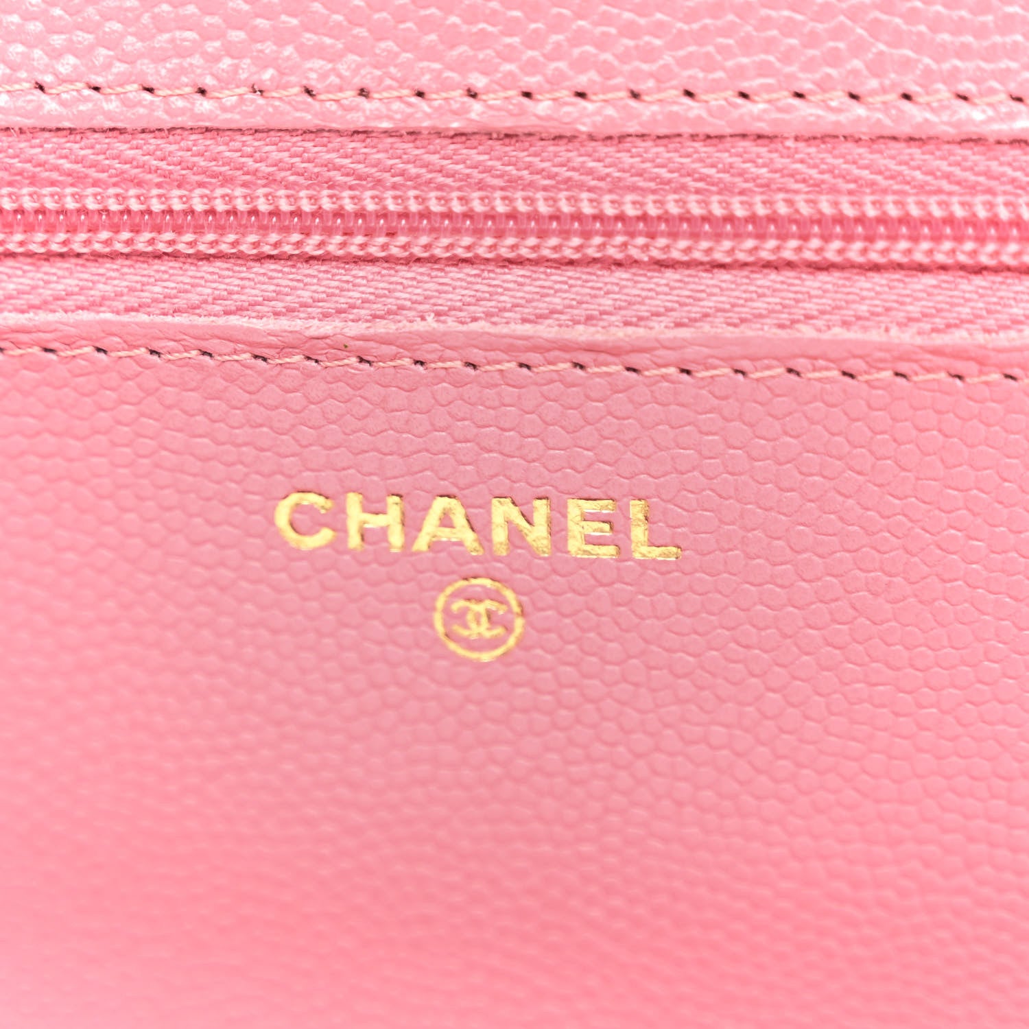 Chanel Shiny Caviar Quilted Wallet On Chain WOC Pink 6 of 11