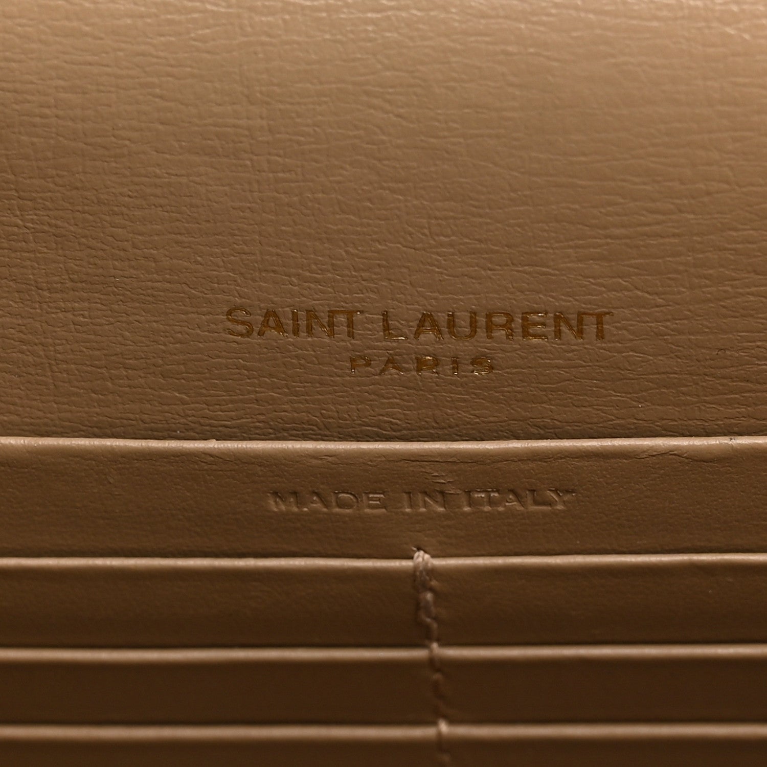 Saint Laurent Calfskin Monogram Sunset Chain Wallet  Dark Toffee 6 of 12