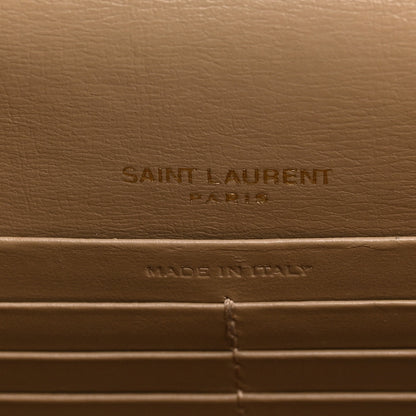 Saint Laurent Calfskin Monogram Sunset Chain Wallet  Dark Toffee 6 of 12