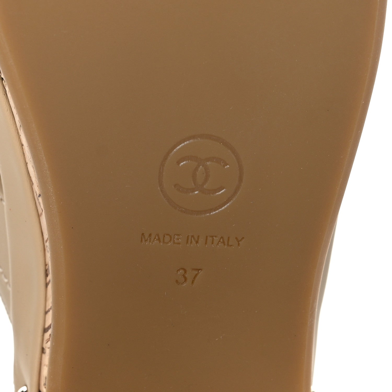 Chanel Calfskin CC Turn Lock Clogs 37 Beige 7 of 7