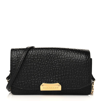 Burberry Signature Grain Small Madison Chain Clutch Black 1 of 6