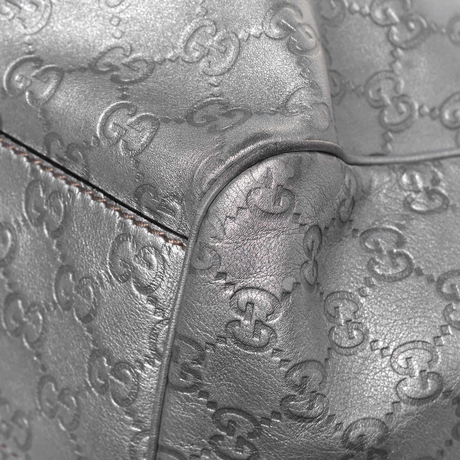 Gucci Guccissima Large Sukey Tote Silver 10 of 18