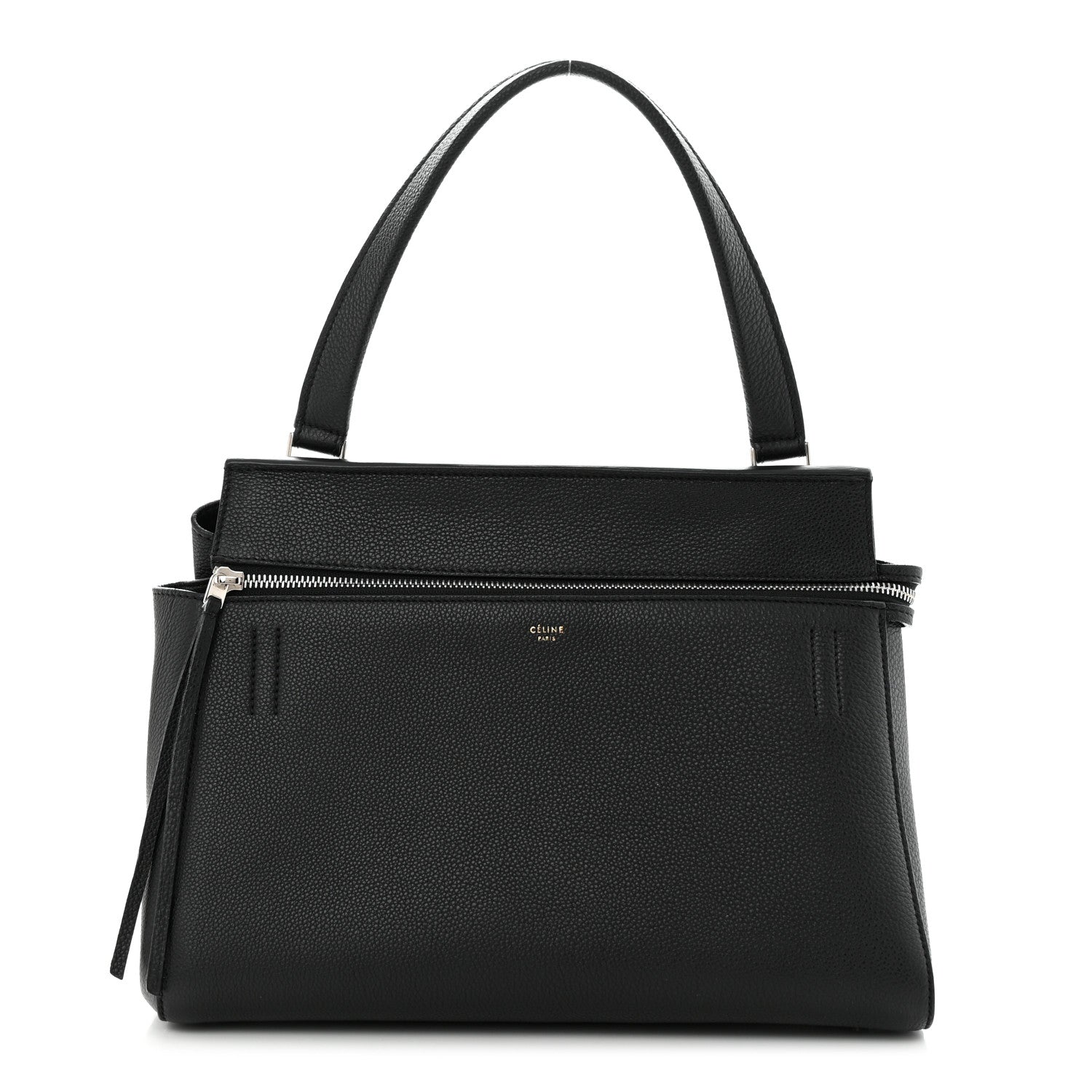 Celine Supple Calfskin Medium Edge Shoulder Bag Black 1 of 13