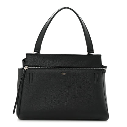 Celine Supple Calfskin Medium Edge Shoulder Bag Black 1 of 13