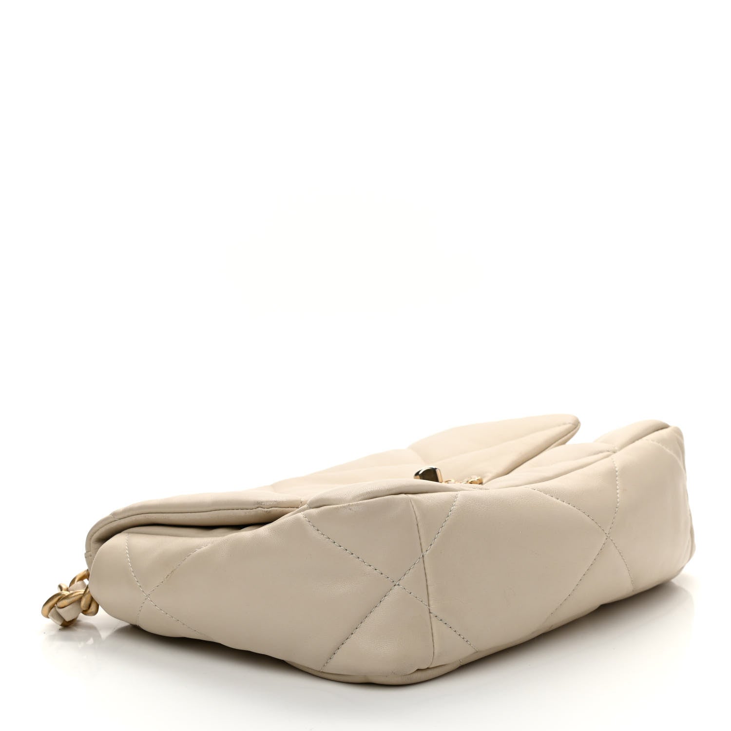 Chanel Lambskin Quilted Medium Chanel 19 Flap Light Beige 4 of 9