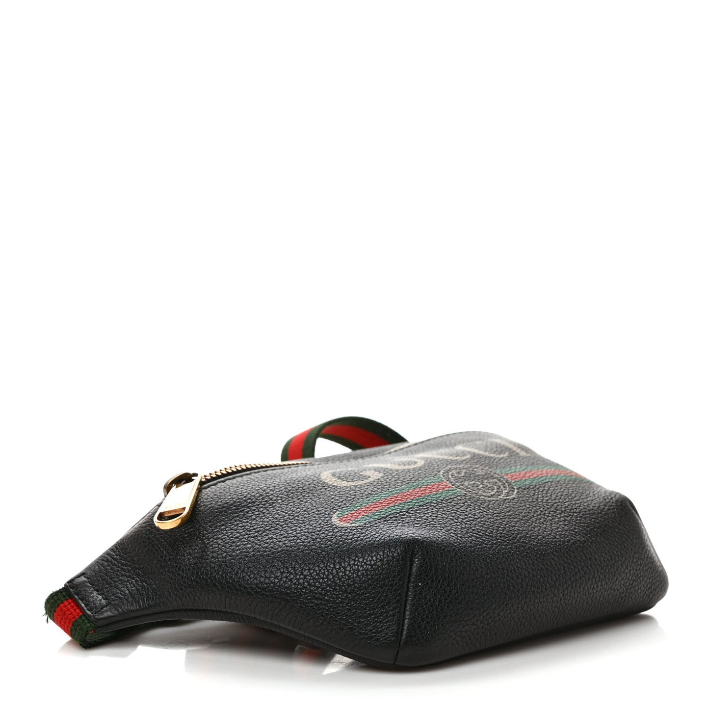 Grained Calfskin Small Logo Belt Bag Black