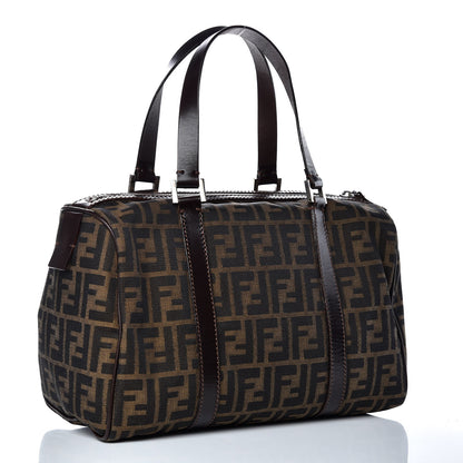 Fendi Zucca Mini Boston Satchel Tobacco 3 of 11