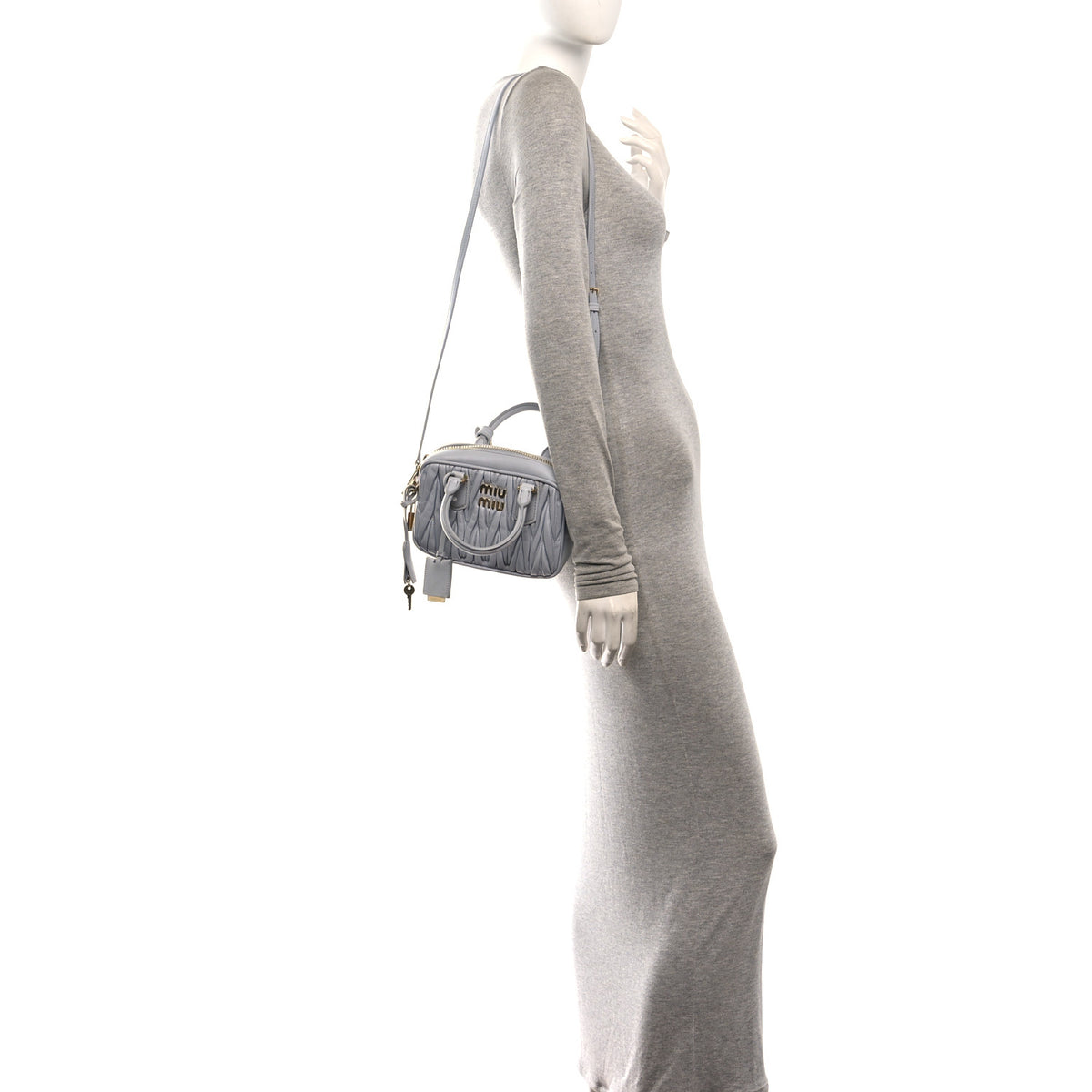 Miu Miu Nappa Matelasse Small Arcadie Cornflower 2 of 11