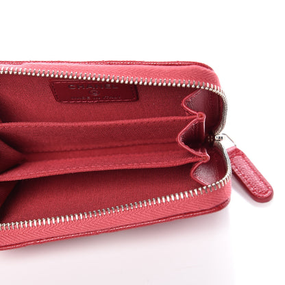 Chanel Caviar Quilted Zip Coin Purse Pink 5 of 8