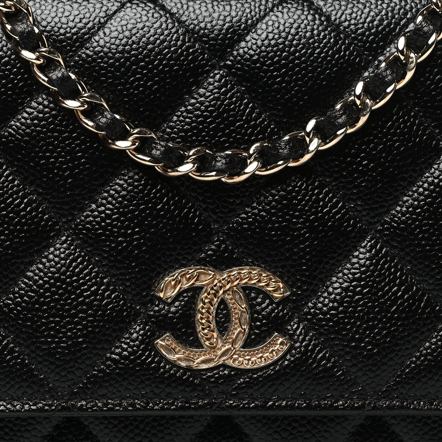 Chanel Caviar Quilted Multi Chain Wallet On Chain WOC Black 9 of 12