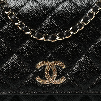 Chanel Caviar Quilted Multi Chain Wallet On Chain WOC Black 9 of 12