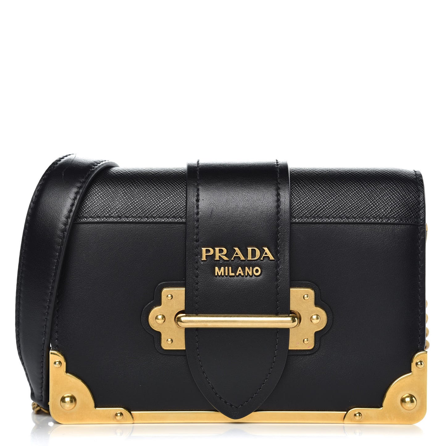 City Calf Saffiano Cahier Bag Black