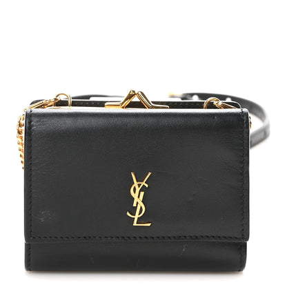 Saint Laurent Smooth Calfskin Monogram Rider Belt Bag Black 1 of 9