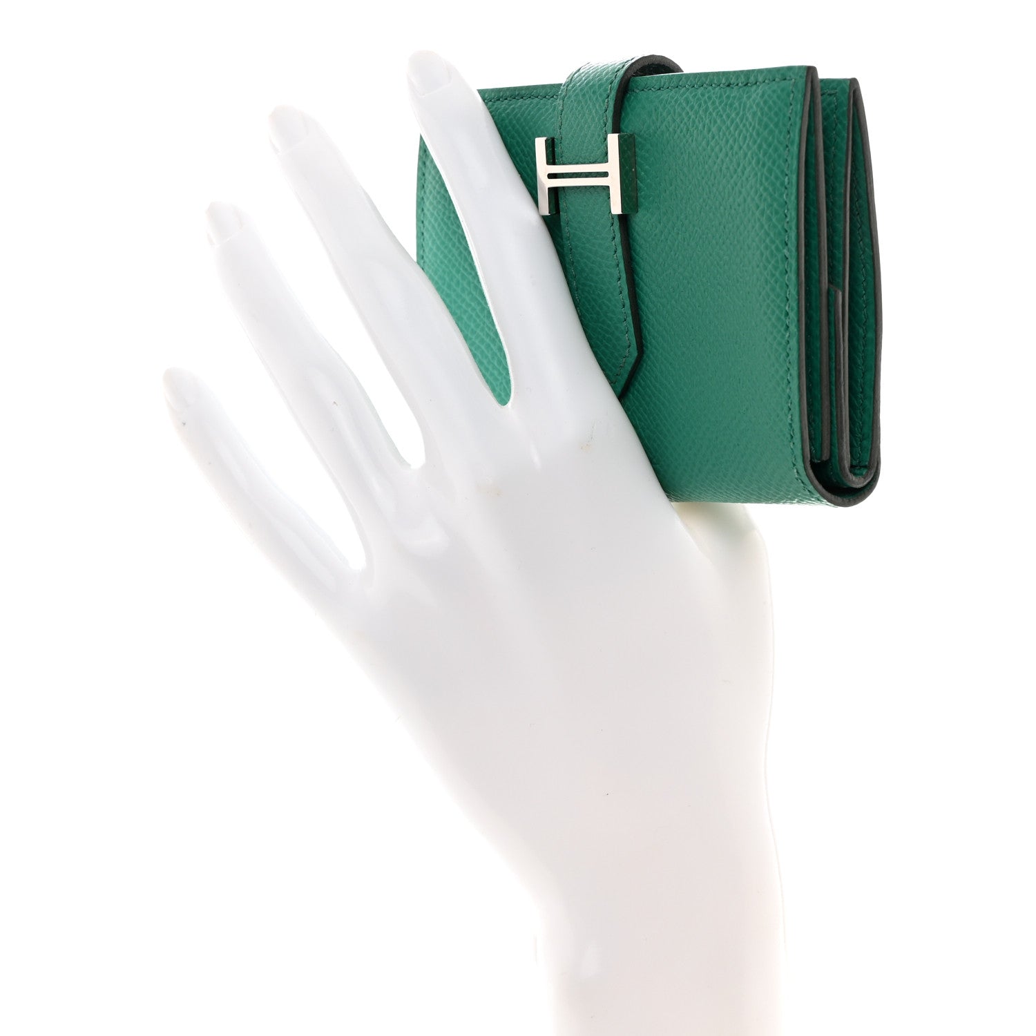 Hermes Epsom Mini Bearn Wallet Vert Jade 2 of 7