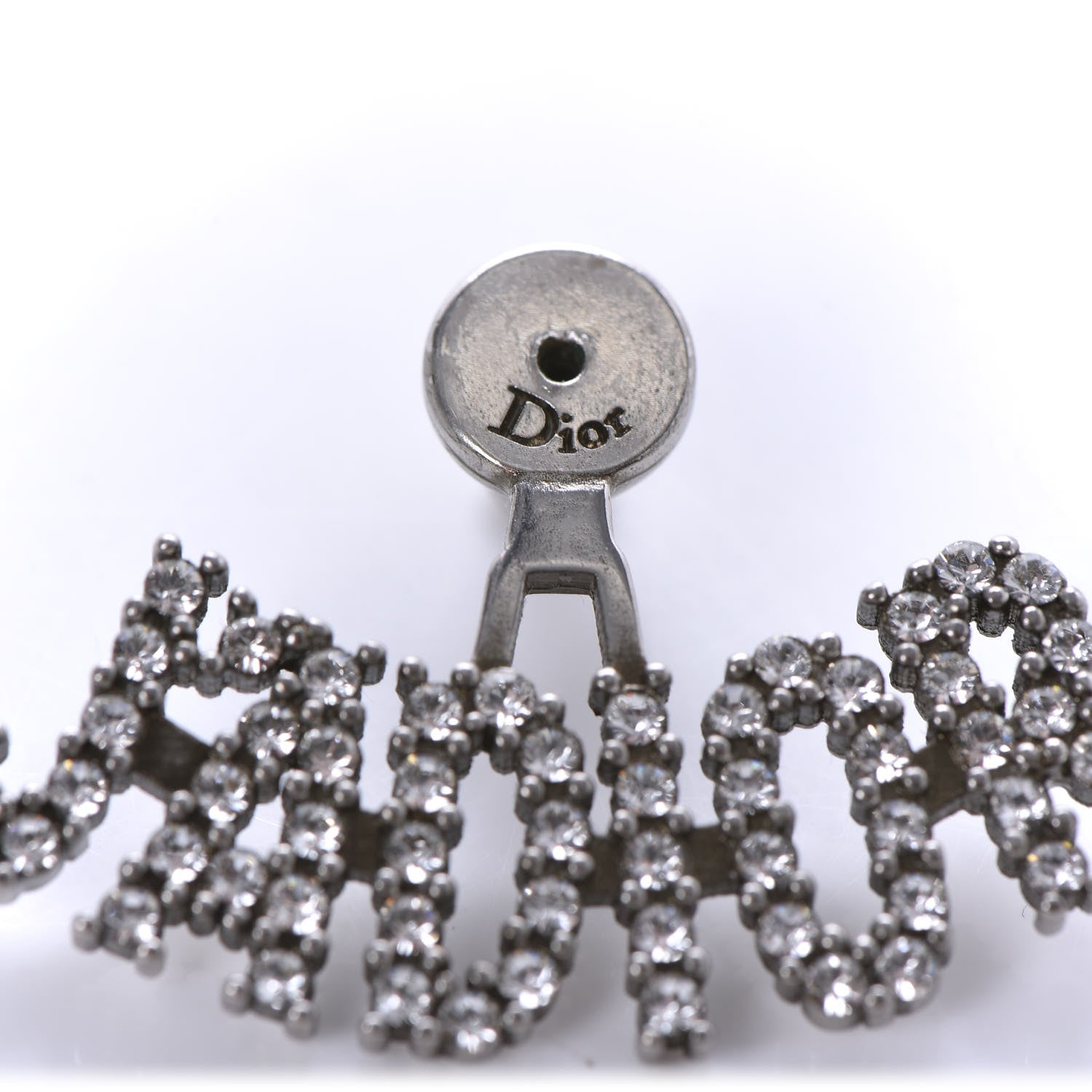 Christian Dior Palladium Crystal J'adior Earring 4 of 5