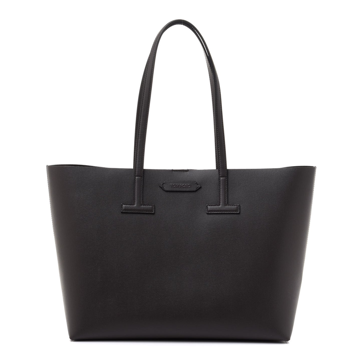 Grained Calfskin Small T Tote Grey