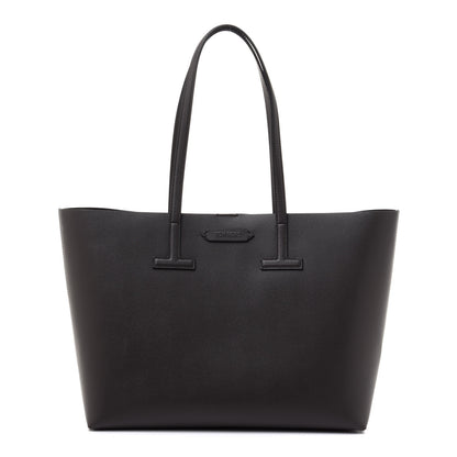 Tom Ford Grained Calfskin Small T Tote Grey 1 of 12