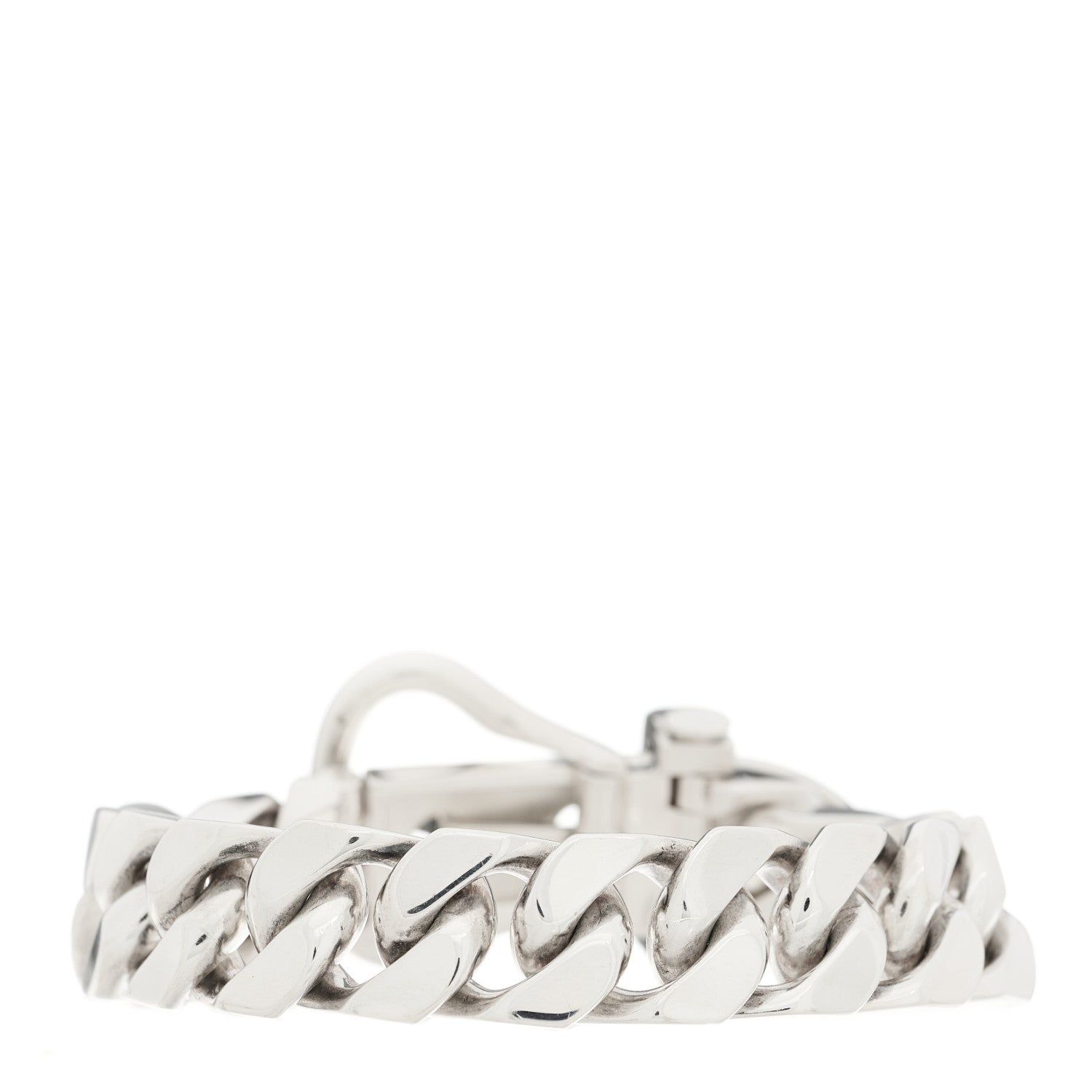 Hermes Sterling Silver Cuban Buckle Bracelet 2 of 3