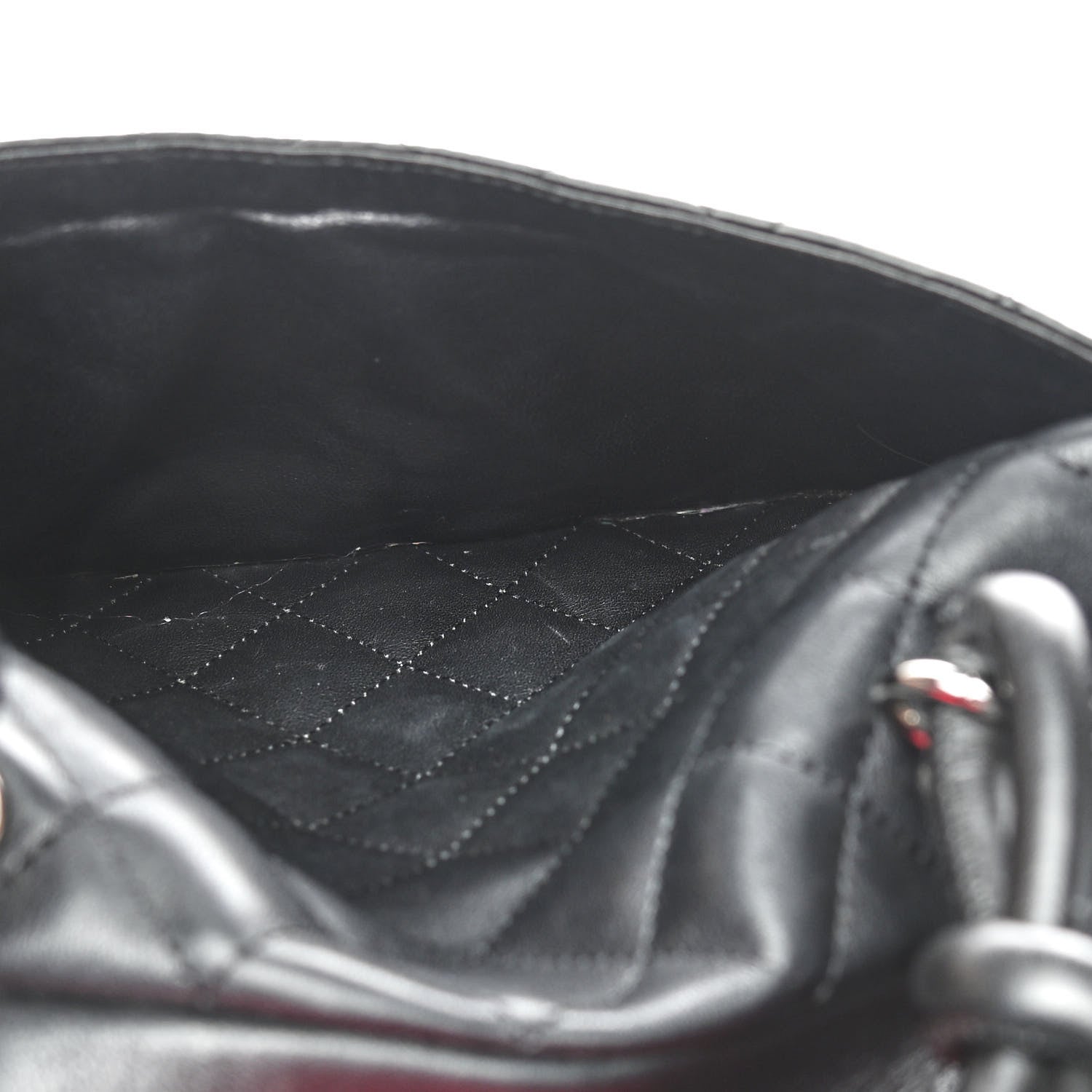 Chanel Calfskin Quilted Large Cambon Multipocket Reporter Black White 6 of 13