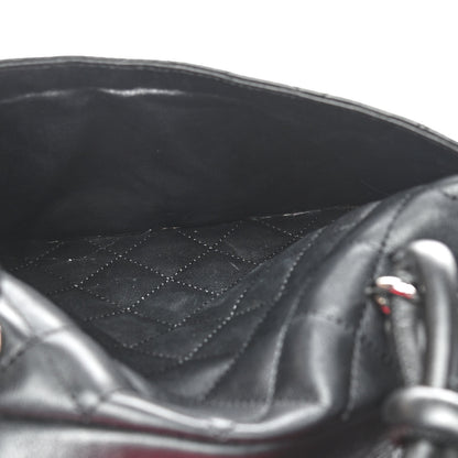 Chanel Calfskin Quilted Large Cambon Multipocket Reporter Black White 6 of 13