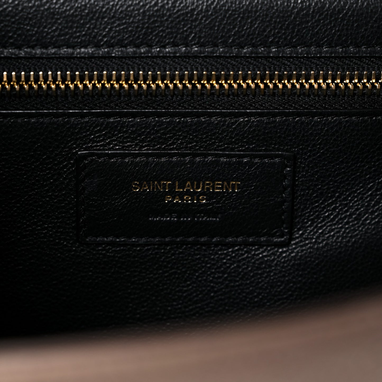 Lambskin Quilted Monogram Gaby Chain Bag Taupe