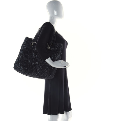 Chanel Crinkled Coated Canvas Le Marais Large Tote Black 2 of 11
