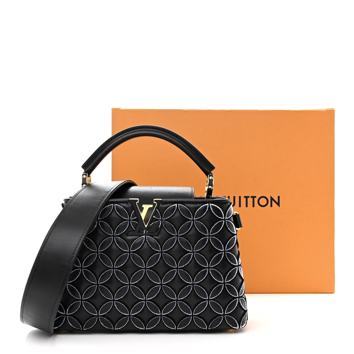 Louis Vuitton Tufted Lambskin Capucines BB Black 11 of 11