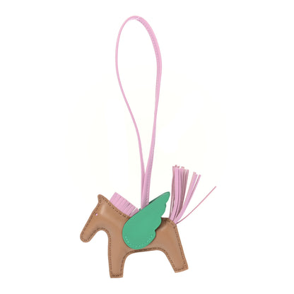 Hermes Milo Lambskin Grigri Rodeo Pegase Horse Bag Charm PM Chai Mauve Sylvestre Menthe 1 of 5