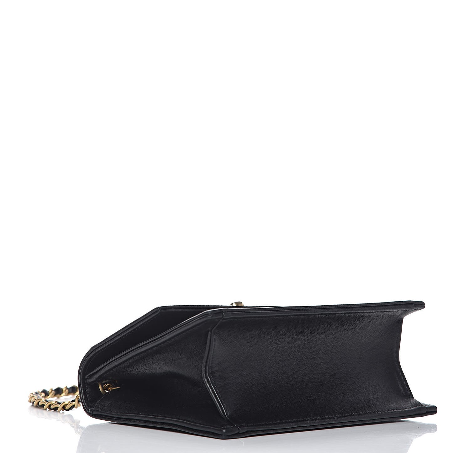 Lambskin Painted Mini Flap Black Gold