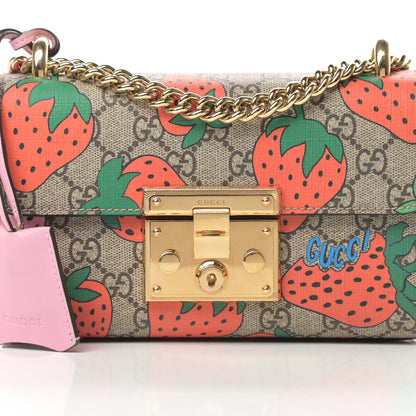 Gucci GG Supreme Monogram Strawberry Small Padlock Shoulder Bag 8 of 12
