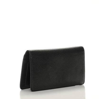 Chanel Caviar Timeless CC Yen Wallet Black 3 of 8