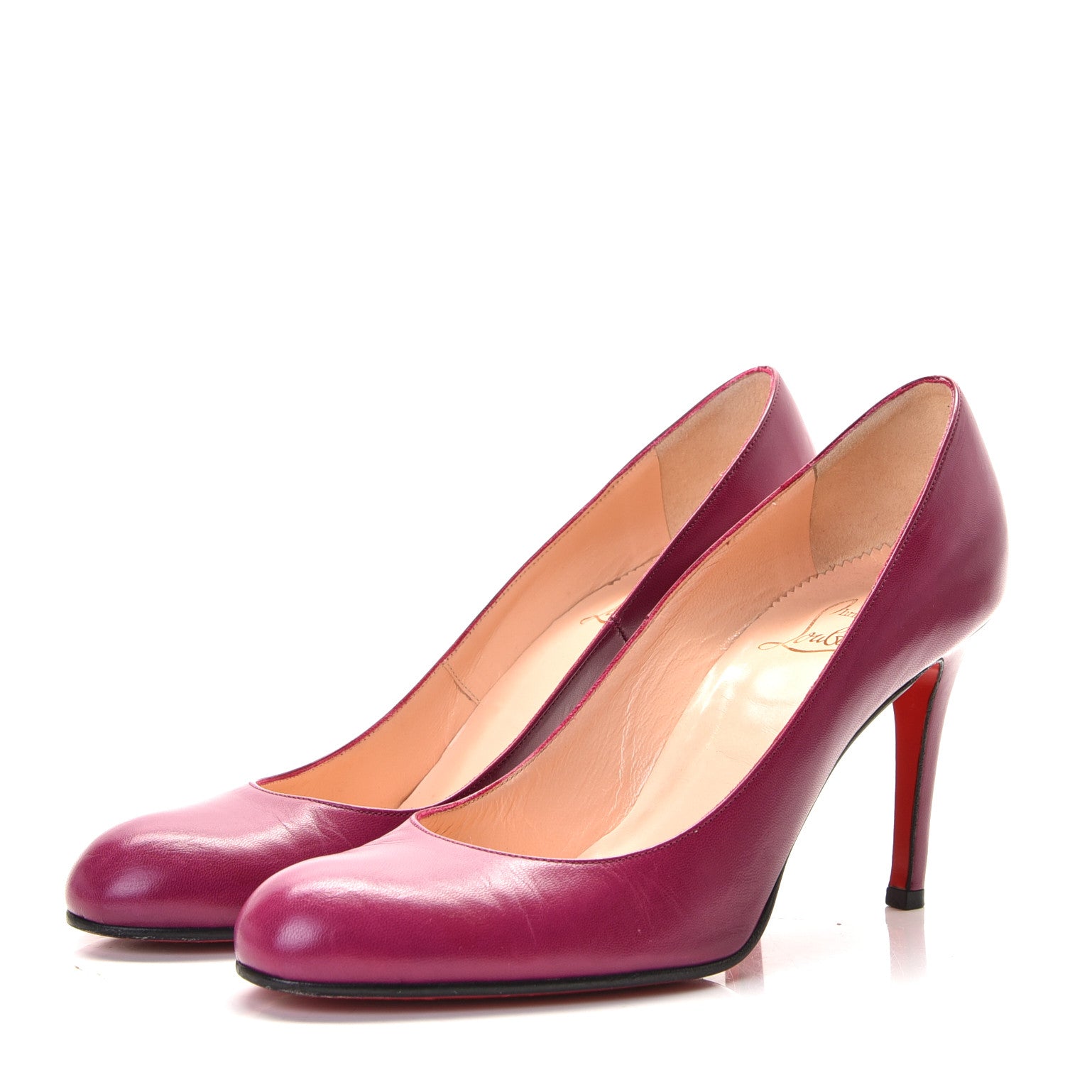 Christian Louboutin Kid Simple 70 Pumps 38.5 Grenadine 2 of 11
