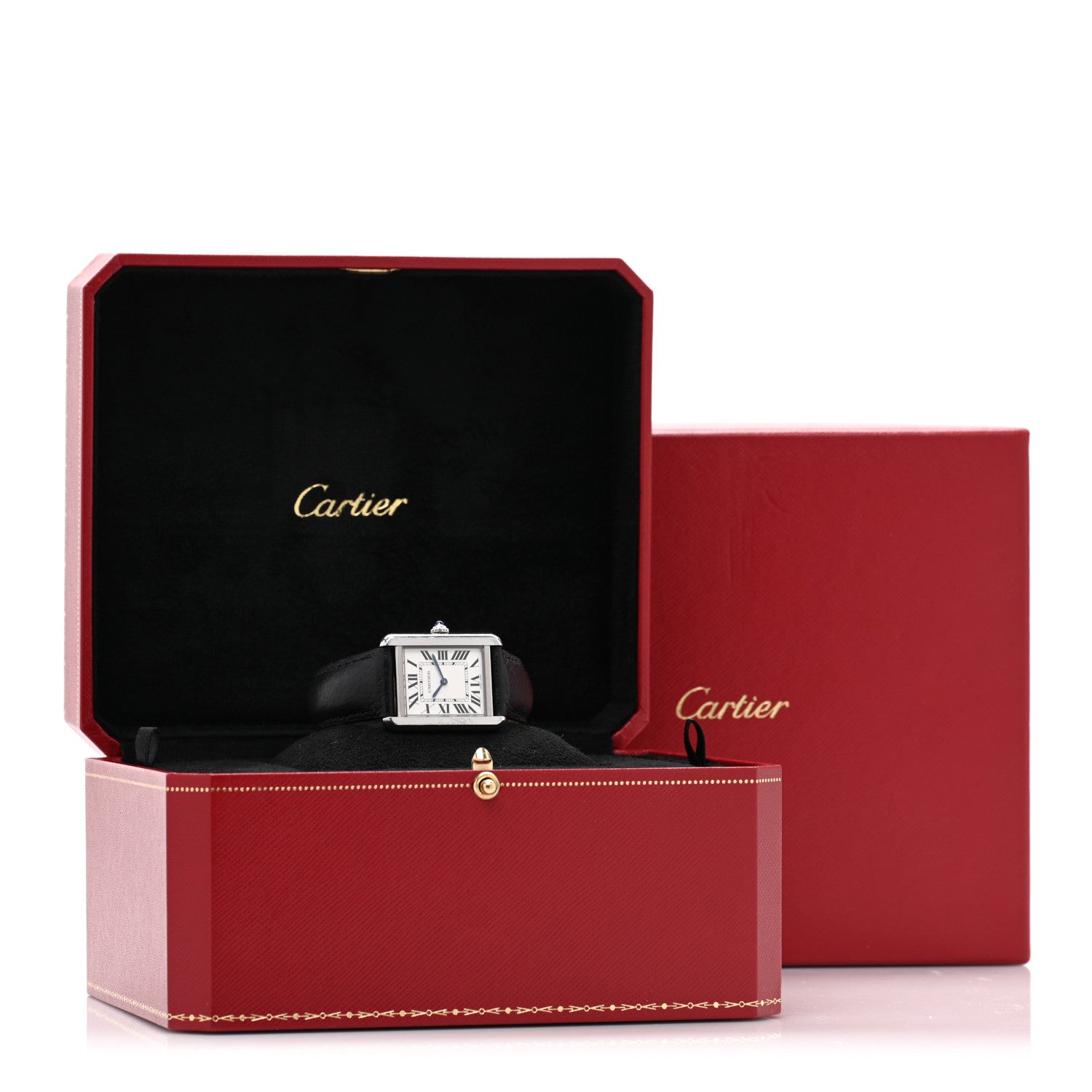 Cartier Stainless Steel Calfskin 24mm Tank Solo Quartz Watch 5 of 5